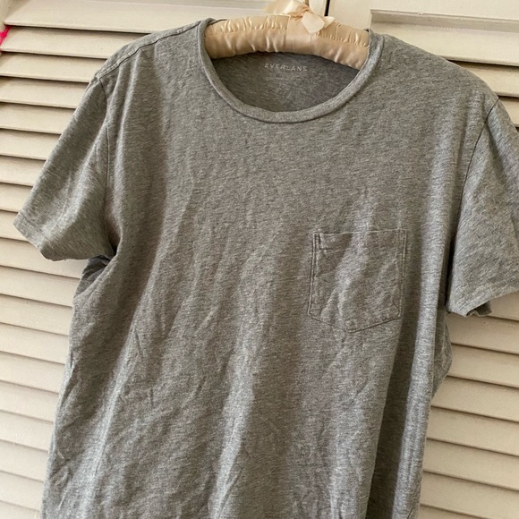 EVERLANE COTTON LIGHT GRY T-SHIRT TEE MEDIUM - Picture 4 of 4